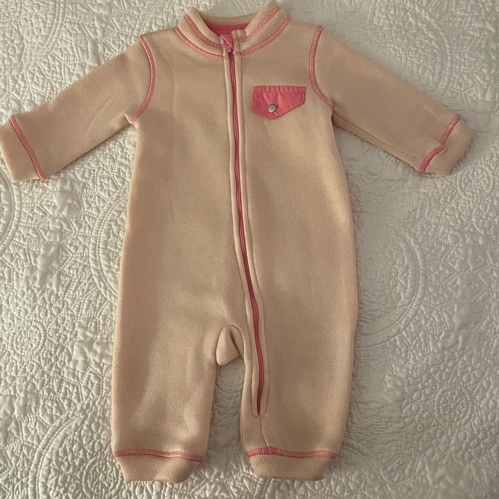 Eddie Bauer pink fleece lined one piece